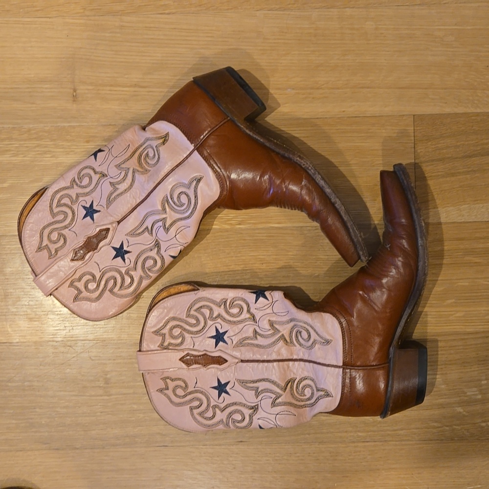Lucchese Ace Super Dale Cowboy Boots Pink Women